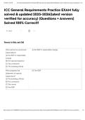 ICC General Requirements Practice EXAM fully solved & updated 2025-2026&lpar;latest version verified for accuracy&rpar; &lpar;Questions &plus; Answers&rpar; Solved 100&percnt; Correct&excl;&excl;