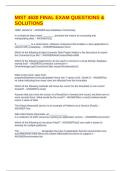 MIST 4630 FINAL EXAM QUESTIONS & SOLUTIONS