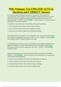 PPR- Pedagogy Test UPDATED ACTUAL   Questions and CORRECT Answers 