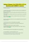 Indiana Pedagogy Test UPDATED ACTUAL   Questions and CORRECT Answers