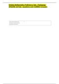 Ontario Mathematics Proficiency Test &ndash; Pedagogy  UPDATED ACTUAL  Questions and CORRECT Answers
