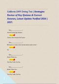 California DMV Driving Test &vert; Strategies Review of Key Quizzes & Correct Answers&comma; Latest Update Verified 2026 &vert; 2027&period;       