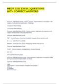MEGR 3231 EXAM 1 QUESTIONS WITH CORRECT ANSWERS