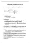 Samenvatting Inleiding Constitutioneel Recht 