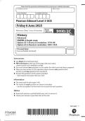 Pearson Edexcel Level 3 GCE History Advanced PAPER 2&colon; Depth study Option 2C&period;1&colon; France  in revolution&comma; 1774&ndash;99 Option 2C&period;2&colon; Russia in revolution&comma; 1894&ndash;1924 JUNE 2025 Combined  Question Paper and Mark Scheme
