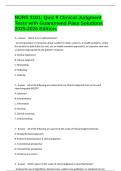 NURS 3101&colon; Quiz 9 Clinical Judgment Tests with Guaranteed Pass Solutions 2025-2026 Edition&period;