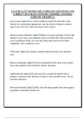 FACE REALITY HOMECARE GUIDELINE QUESTIONS AND  CORRECT DETAILED ANSWERS &lpar;VERIFIED ANSWERS&rpar;  ALREADY GRADED A&plus;