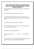 ACNE SPECIALIST FACE REALITY QUESTIONS AND  CORRECT DETAILED ANSWERS &lpar;VERIFIED ANSWERS&rpar;  ALREADY GRADED A&plus; 