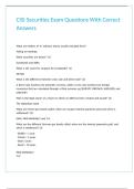 CISI Securities Exam Questions With Correct Answers