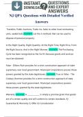 NJ QPA Questions with Detailed Verified  Answers