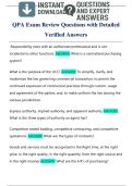 QPA Exam Review Questions with Detailed  Verified Answers