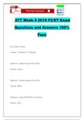ATT Week 5 2019 FC&sol;ET Exam Questions and Answers 100&percnt; Pass