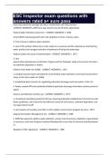 ESC Inspector exam questions with answers rated a&plus; sure pass