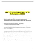 Base Pay Administration and Pay for Performance - GR4&sol;C4