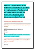 Kentucky Certified Septic System Installer Exam With Actual Questions & Verified Answers &comma;Plus Explained Rationales&sol;Expert Verified For Guaranteed Pass 2026&sol;Latest Update&sol;Instant Download Pdf