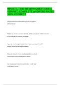 MPOETC TEST REVIEW QUESTIONS & VERIFIED COMPLETE ANSWERS RATED 100&percnt; CORRECT
