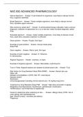 NSC 830 ADVANCED PHARMACOLOGY