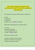 CSLB B LICENSE GENERAL CONTRACTOR EXAM  QUESTIONS WITH COMPLETE SOLUTIONS GUARANTEED  PASS &lpar;2025&sol;2026&rpar;