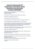Actual Fundamentals Of  Respiratory Care Study Guide  Questions And Accurate  Answers 2025&sol;2026 
