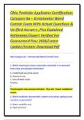 Ohio Pesticide Applicator Certification&colon; Category 6a &ndash; Ornamental Weed Control Exam With Actual Questions & Verified Answers &comma;Plus Explained Rationales&sol;Expert Verified For Guaranteed Pass 2026&sol;Latest Update&sol;Instant Download Pdf