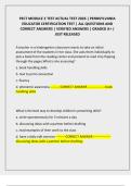 PECT MODULE 2 TEST ACTUAL TEST 2026 &vert; PENNSYLVANIA EDUCATOR CERTIFICATION TEST &vert; ALL QUESTIONS AND CORRECT ANSWERS &vert; VERIFIED ANSWERS &vert; GRADED A&plus; &vert; JUST RELEASED