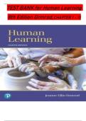 Test Bank &ndash; Human Learning &lpar;Ormrod&comma; 8th Edition&rpar; &vert; Chapters 1&ndash;15 &vert; Latest Study Version