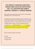 PECT MODULE 3 EXAM REAL EXAM 2026 &vert; PENNSYLVANIA EDUCATOR CERTIFICATION TEST &vert; ALL QUESTIONS AND CORRECT ANSWERS &vert; GRADED A&plus; &vert; VERIFIED ANSWERS