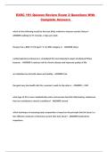 EXSC 191 Quizzes Review Exam 2 Questions With Complete Answers 