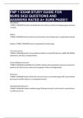 FNP 1 EXAM STUDY GUIDE FOR NURS 5432 QUESTIONS AND ANSWERS RATED A&plus; SURE PASS&excl;&excl;&excl;