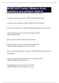 NURS 5432 Family I Midterm Exam questions and answers rated a&plus;