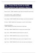 FNP 1 Exam Study Guide for NURS 5432 questions and answers rated a&plus;