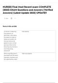 NUR505 Final Most Recent exam COMPLETE &lpar;2025&rpar; EXAM Questions and Answers &lpar;Verified Answers&rpar; &lpar;Latest Update 2025&rpar; UPDATE&excl;&excl;