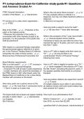 PT Jurisprudence Exam for California- study guide &num;1 Questions and Answers Graded A&plus;