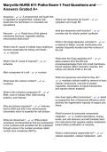 Maryville NURS 611 Patho Exam 1 Test Questions and Answers Graded A&plus;