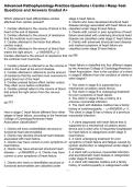 Advanced Pathophysiology Practice Questions &sol; Cardio &sol; Resp Test Questions and Answers Graded A&plus;