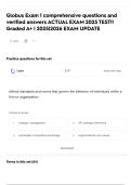 Globus Exam 1 comprehensive questions and verified answers ACTUAL EXAM 2025 TEST&excl;&excl; Graded A&plus; &vert; 2025&vert;2026 EXAM UPDATE