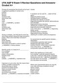 UTA A&P II Exam 3 Review Questions and Answers Graded A&plus;