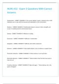 NURS 432 - Exam 3 Questions With Correct Answers