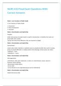 NURS 432 Final Exam Questions With Correct Answers 