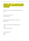 MPOETC TEST &num;12- VEHICLE CODE QUESTIONS & UPDATED CORRECT ANSWERS