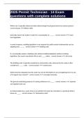 2025 Permit Technician - 14 Exam questions with complete solutions