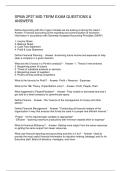 SPMA 2P27 MID-TERM EXAM QUESTIONS & ANSWERS