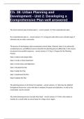 Ch&period; 38&colon; Urban Planning and Development - Unit 2&colon; Developing a Comprehensive Plan well answered