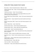 SPMA 2P27 FINAL EXAM STUDY GUIDE
