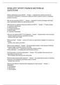 SPMA 2P27 SPORT FINANCE MIDTERM -2 QUESTIONS
