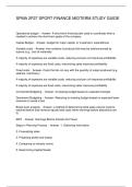 SPMA 2P27 SPORT FINANCE MIDTERM STUDY GUIDE