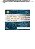 TEST BANK For Edmunds' Pharmacology for the Primary Care Provider 5th Edition by Constance G Visovsky & Cheryl H Zambroski & Rebecca M Lutz Complete All Chapters 1-73 Newest Version updated 2025&excl; ALREADY RATED A&plus; 100&percnt; CORRECT ANSWERS