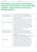 PECT Module 1 Exam Newest &sol;PECT Module 1  Preparation &sol;PECT Module 1 Practice Exam With  Complete   Questions And Correct Answers  &vert;Already Graded A&plus;