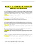 HESI Case Study &ndash; HIV & TB &vert; Verified Questions & Correct Answers &vert; Latest A&plus; Grade 2025&sol;2026