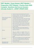 PECT Module 1 Exam Newest &sol;PECT Module 1  Preparation &sol;PECT Module 1 Practice Exam With  Complete  Questions And Correct Answers  &vert;Already Graded A&plus; LATEST UPDATE 2026 